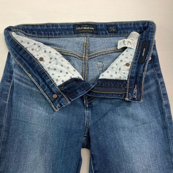 Lucky Brand Jeans Women’s 4 / 27 Blue Denim Ava Crop Stretch Casual - Picture 3 of 12
